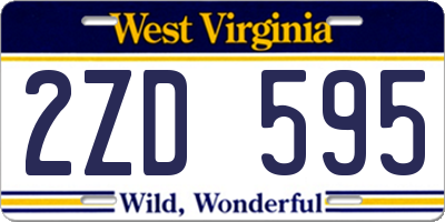 WV license plate 2ZD595