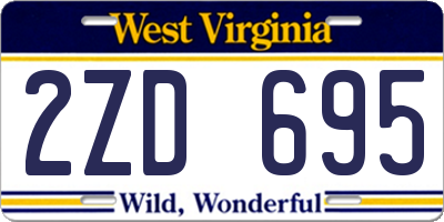 WV license plate 2ZD695