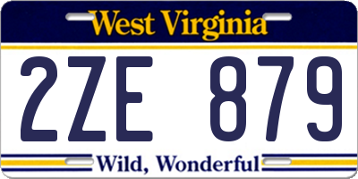 WV license plate 2ZE879