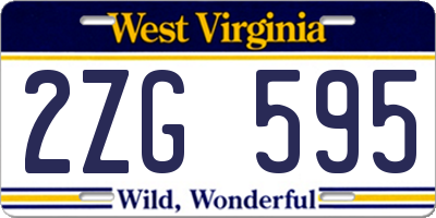WV license plate 2ZG595