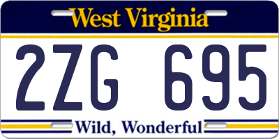 WV license plate 2ZG695