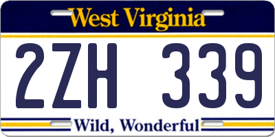 WV license plate 2ZH339