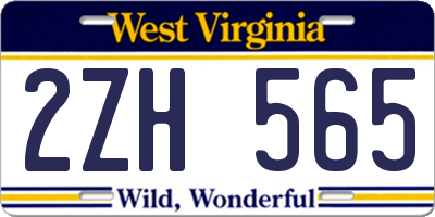 WV license plate 2ZH565