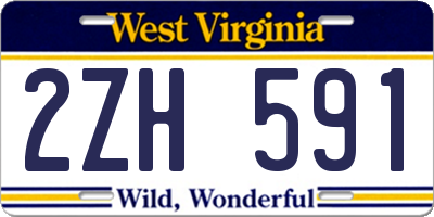 WV license plate 2ZH591