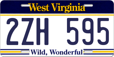 WV license plate 2ZH595