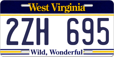 WV license plate 2ZH695