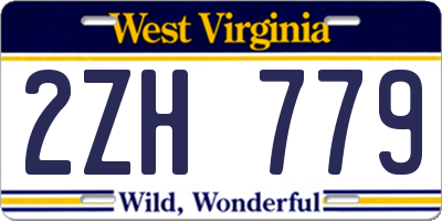 WV license plate 2ZH779