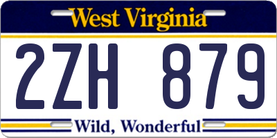 WV license plate 2ZH879
