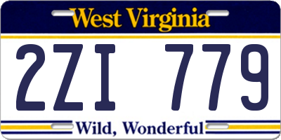 WV license plate 2ZI779