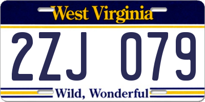 WV license plate 2ZJ079