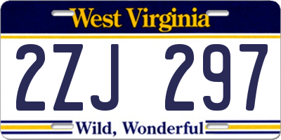 WV license plate 2ZJ297