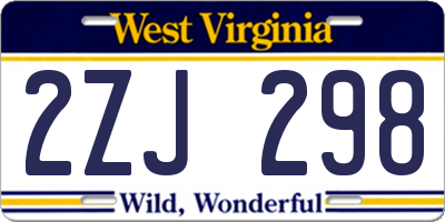 WV license plate 2ZJ298