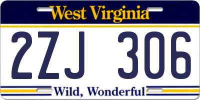 WV license plate 2ZJ306