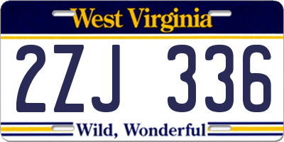 WV license plate 2ZJ336