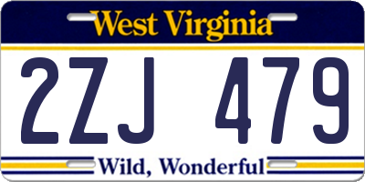 WV license plate 2ZJ479