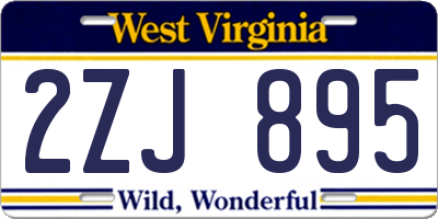 WV license plate 2ZJ895