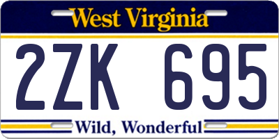 WV license plate 2ZK695