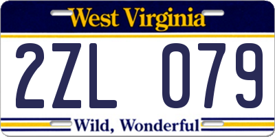 WV license plate 2ZL079
