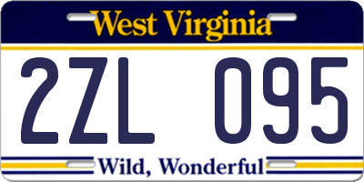 WV license plate 2ZL095