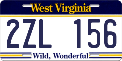 WV license plate 2ZL156