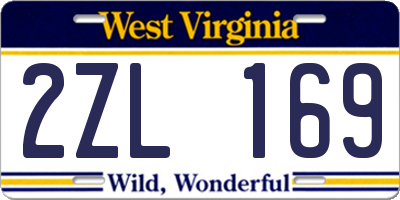 WV license plate 2ZL169