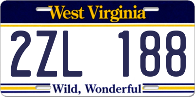 WV license plate 2ZL188