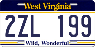 WV license plate 2ZL199