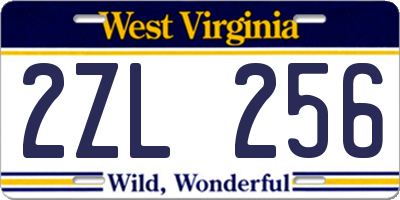 WV license plate 2ZL256