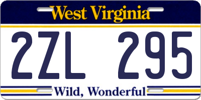 WV license plate 2ZL295