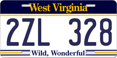 WV license plate 2ZL328