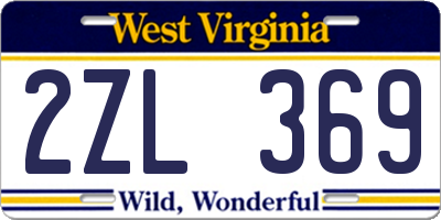 WV license plate 2ZL369