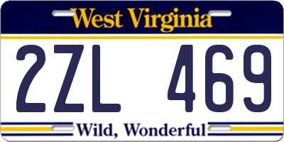 WV license plate 2ZL469