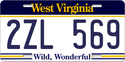 WV license plate 2ZL569