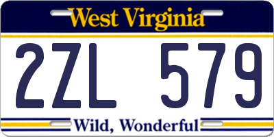 WV license plate 2ZL579