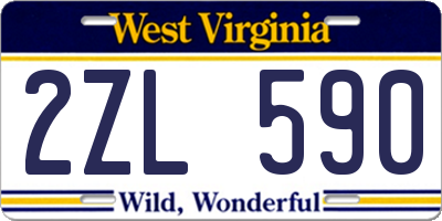 WV license plate 2ZL590