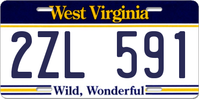 WV license plate 2ZL591