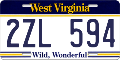 WV license plate 2ZL594