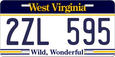 WV license plate 2ZL595