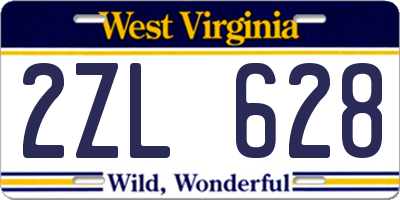 WV license plate 2ZL628