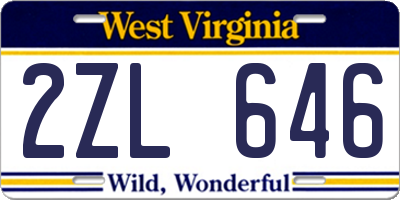 WV license plate 2ZL646