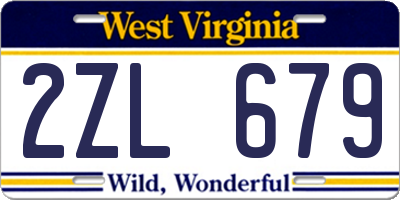 WV license plate 2ZL679