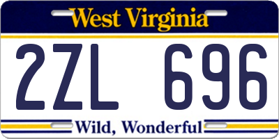 WV license plate 2ZL696