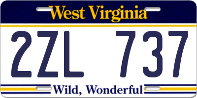 WV license plate 2ZL737