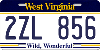 WV license plate 2ZL856
