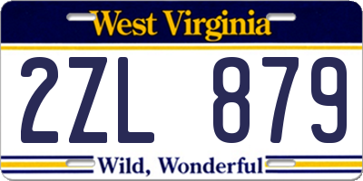 WV license plate 2ZL879