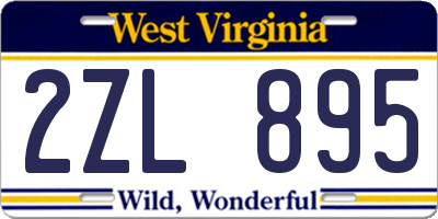 WV license plate 2ZL895