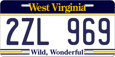 WV license plate 2ZL969