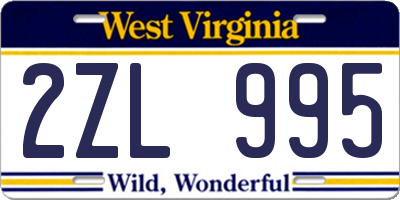 WV license plate 2ZL995