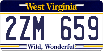 WV license plate 2ZM659