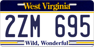 WV license plate 2ZM695